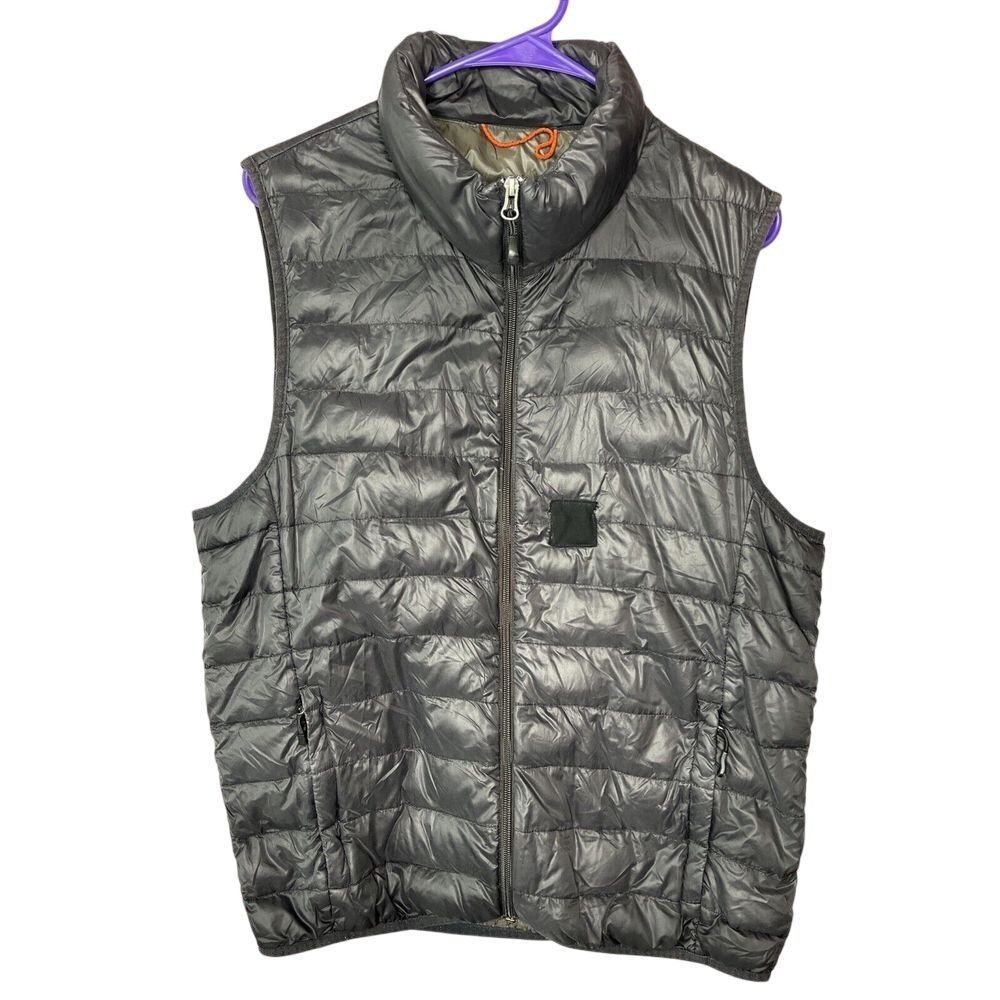 Hawke & Co‎ Duck Down Puffer Vest Black Full Zip Packable Performance Sport M